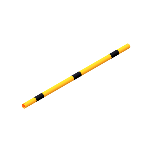 Impact protection railing | plug-in system | Crossbar made of  48 mm, | tube length 900 mm for center distance 1000 mm | with fixing rods